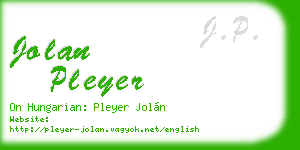 jolan pleyer business card